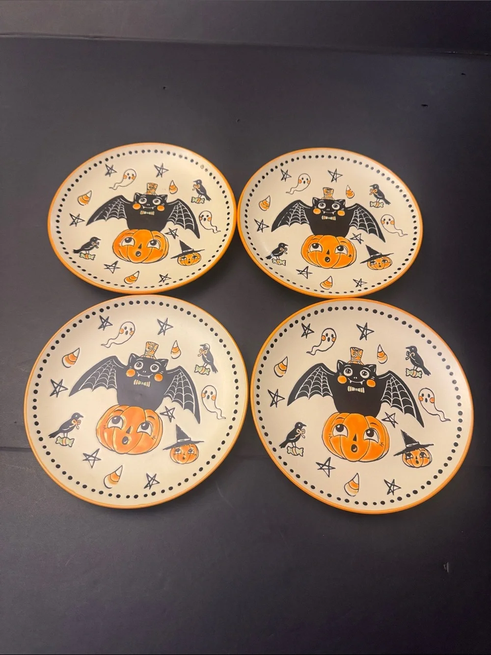 ELI + ANA 2026 Halloween Creep Show Salad Plates - Set of 4